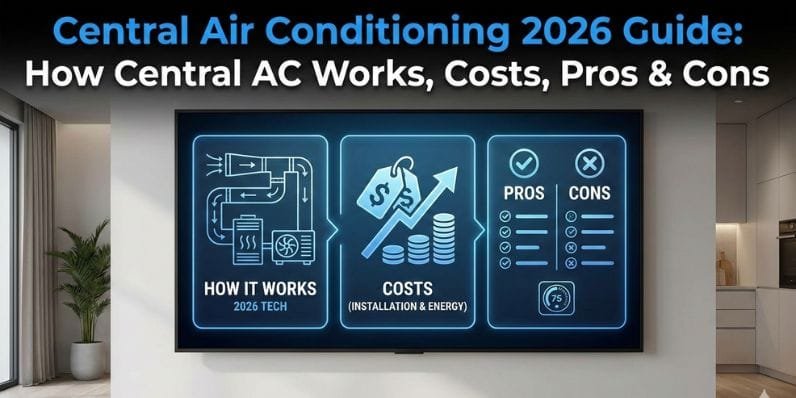 Central Air Conditioning 2026 Guide How Central AC Works, Costs, Pros & Cons