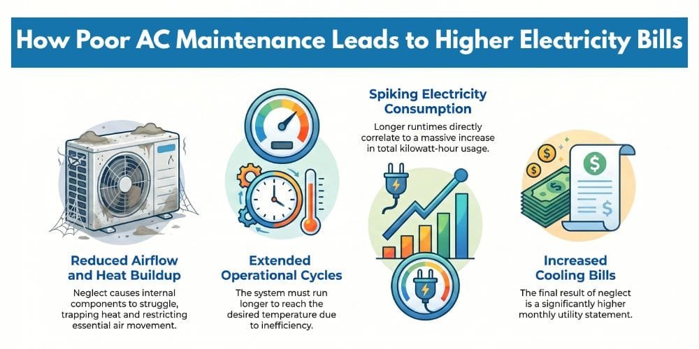How Poor AC Maintenance Leads to Higher Electricity Bills